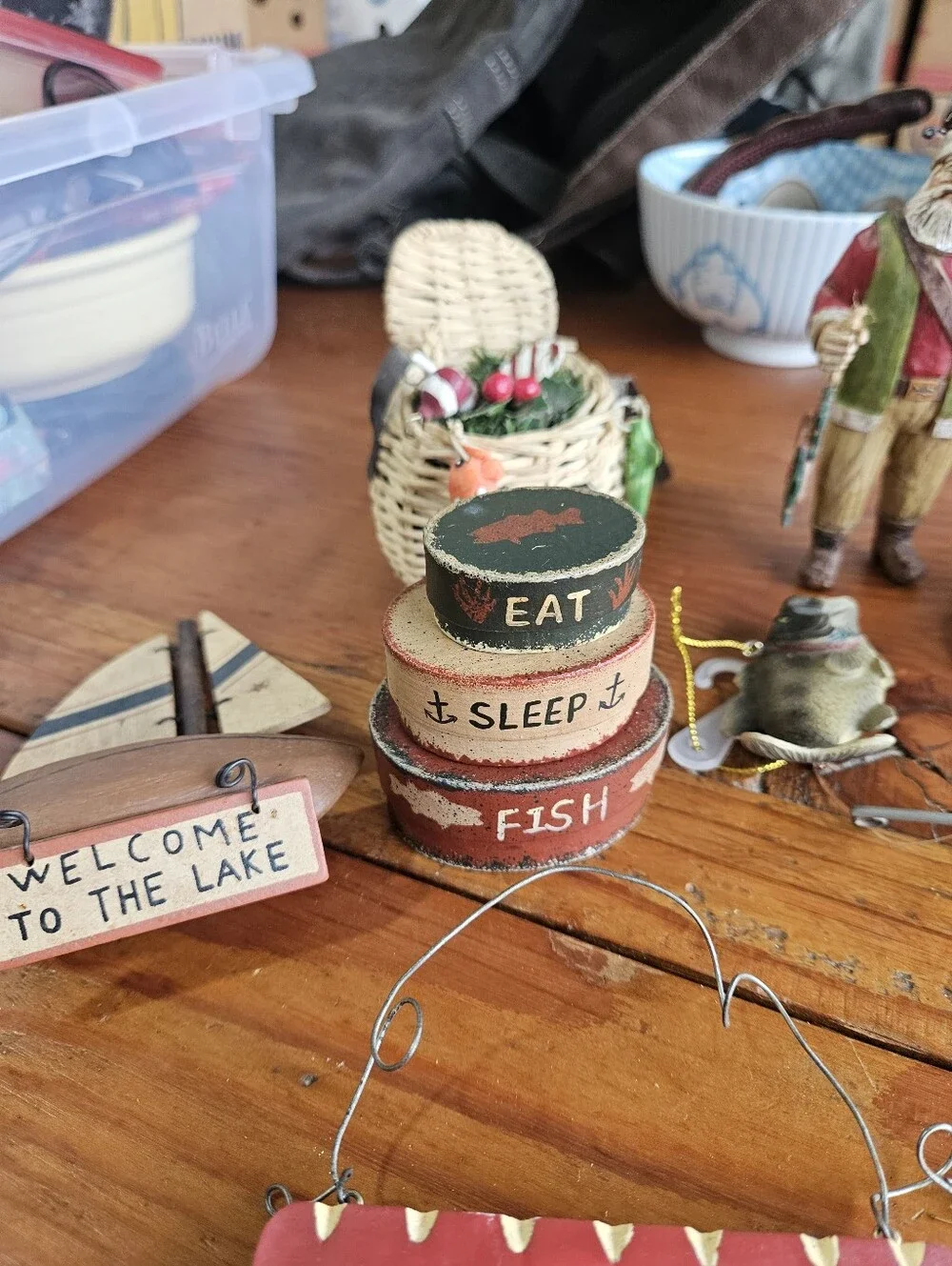 Lot of 17 Lake House Decor Fish Theme Hanging Wall/Shelf